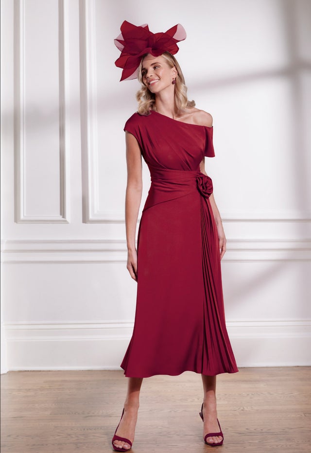 chinese dress ladies John Charles 66688 A-Line Midi Occasion Dress Navy – Rouge Boutique  Inverness main image 0