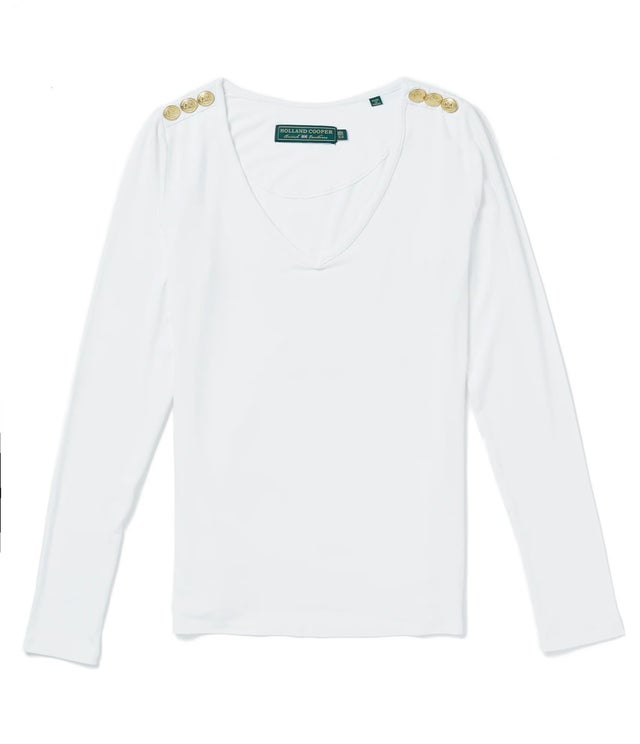 Silk V-Neck Blouse (Emerald) – Holland Cooper ®