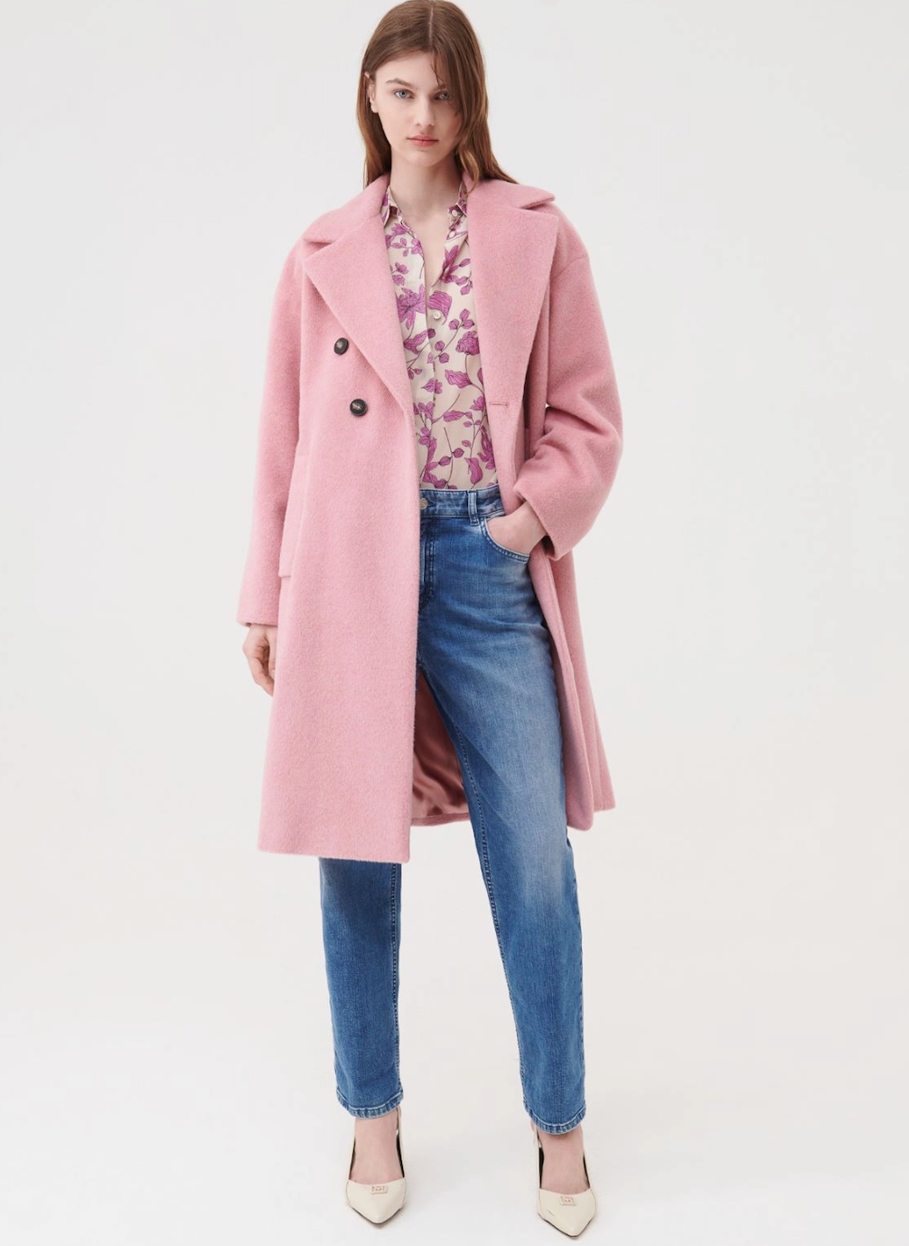 Marella Caprille Coat Pink Thirty Three Boutique Roberta Boutique Bournemouth